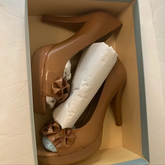 Antonio melani brown open toe high heels - Picture 2 of 5